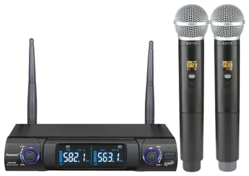 Karsect Microfone Karsect Sem Fio Duplo de Mão Ks248dm Uhf (4352)