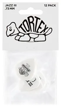 Dunlop 478P.73 Tortex White Jazz III.73mm, 12 / Player