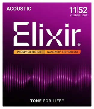 Elixir Westerngitarrensaiten Phosphor Bronze 011-052 E16027