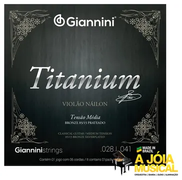 Giannini Encordoamento Giannini Titanium Nylon Tensão Média