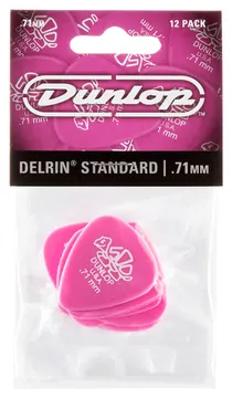 Dunlop 41P71 Delrin Plectrum 0.71mm 12-Pack