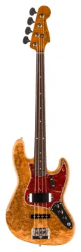 Fender custom shop Artisan Maple Burl Jazz Bass 3A touche palissandre Aged Natural