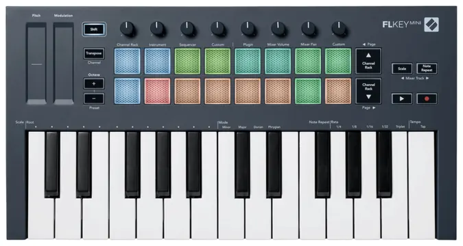 Novation Controlador MIDI Novation FLkey Mini 25 para FL Studio