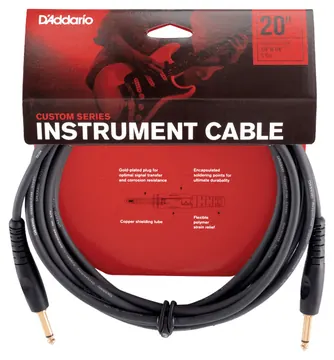 D'Addario PW-G-20 Cavo audio x chitarra basso Jack Dritto Mono 6.3 Lung. 6.10mt