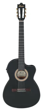 Ibanez GA5MHTCE WK Open Pore Weathered Black Chitarra Classica Elettrificata