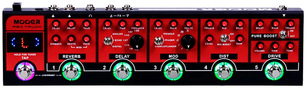 Mooer Pedaleira De Guitarra Mooer Red Truck Cpt1