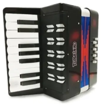 Turbo Acordeon Turbinho Preto 8 baixos