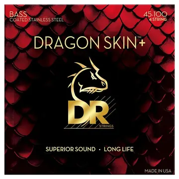DR Strings Dragon Skin + Stainless Steel Light to Medium .045-.100