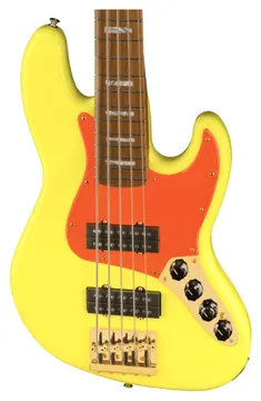 Fender MonoNeon 5-string Jazz Bass V in Neon Yellow with Gig Bag