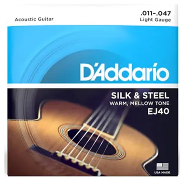 D'Addario Set Folk Silk & Steel Acoustic Guitar String