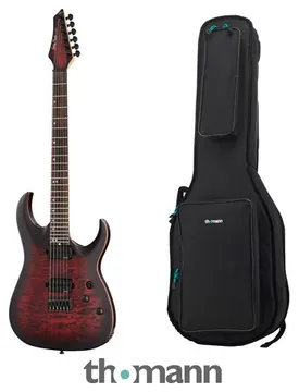 Harley Benton Amarok-6 BKRD Quilted B Bundle