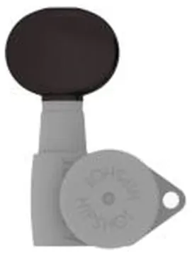 Hipshot Butter Bean Guitar Tuner Button Black, HS6B1BTRB