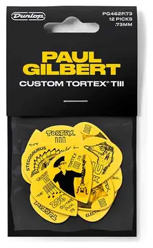 Saco com 12 palhetas PAUL GILBERT Custom Tortex