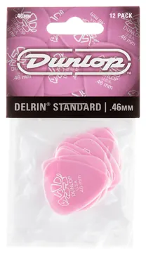 Dunlop 41P46 Delrin Plectrum 0.46mm 12-Pack