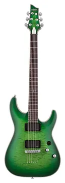 Schecter C-1 Platinum Satin Green Burst