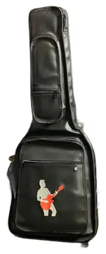 Rock Clube Capa para Guitarra Couro Premium Preta