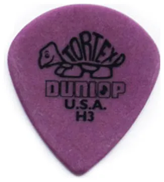Jim Dunlop 472R Tortex Jazz H3 spitz 1,14mm Pack Plektrum, purpur (12 Stück)