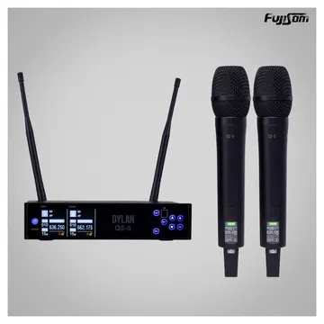 Fujisom Microfone Dylan S/fio QS-5 Mao Duplo 300 Canais