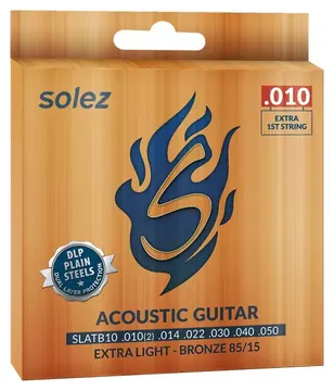 Solez Encordoamento Solez 010 Bronze Extra Light Violão Aço