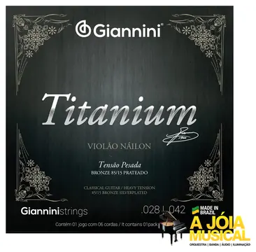 Giannini Encordoamento Giannini Titanium Nylon Tensão Pesada