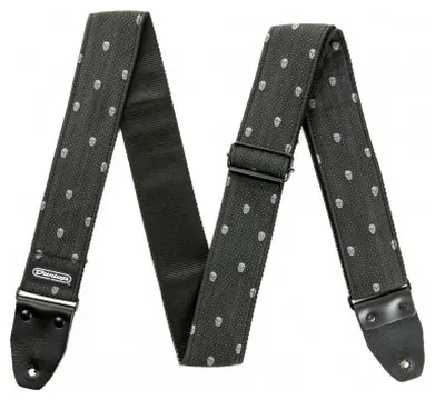 Dunlop JACQUARD GREY SKULL STRAP