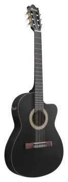 Ibanez GA5MHTCE-WK Thinline Nylon Elektro-Akustik-Gitarre, whethered black