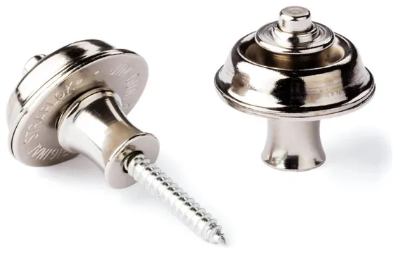 Jim Dunlop SLS1101N Straplok Original Nickel Gitarrengurt-Wechsel- und Sicherungssystem