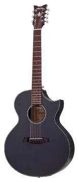 Schecter Orleans Stage 7 STBS Elektro-Akustik-Gitarre, see-thru black satin