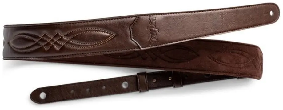 Taylor 2" Vegan Leather Guitar Strap - Chocolate Brown