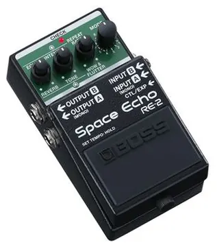 Boss RE-2 legendary space echo sound in a compact pedale