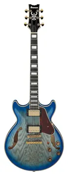 Ibanez AM93QAJBB Jet Blue Burst Artcore Expressionist