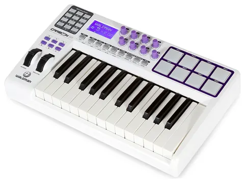 Waldman Controlador Waldman Carbon 25 Usb/Midi 25 Teclas E 8 Pads