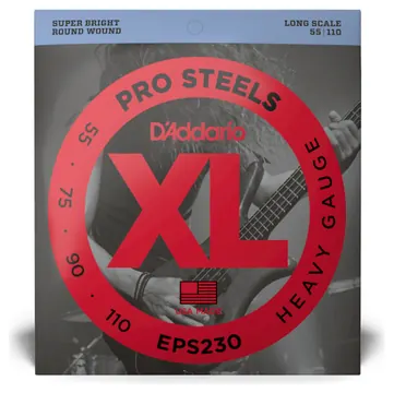 D'Addario Daddario EPS230 ProSteels Bass, Heavy, 55-110, Long Scale