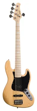Seizi Contrabaixo Seizi Jazu C/BK de 5 Cordas Jazz Bass Passivo Ash C/ Escala Clara e Escudo Preto