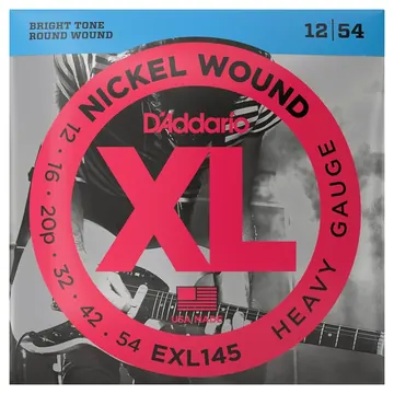 D'Addario EXL145 Nickel Wound 12-54 Heavy Plain Steel Third
