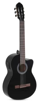Gewa Student Schwarz Electric 4/4 Elektro-Akustik-Gitarre (VG500.162)