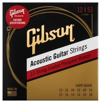 Gibson SAG-PB12L Coated Phosphor Bronze 012-053 Saiten für Westerngitarre (12-string)