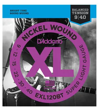 D'Addario EXL120BT Nickel Wound Super Light, 09-40