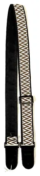 Levin 2" Textured Fabric Guitar Strap Zig Zag Brown (LS-G-TF-200-ZIG-ZAG-BROWN)