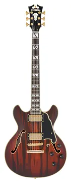 D'Angelico Deluxe Mini DC Satin Brown Burst Chitarra Semiacustica