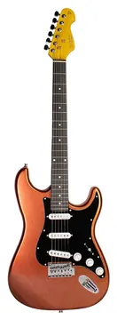 PHX ST-1 RD E/BK Sunset Series Stratocaster Vermelha C/ Escala Escura e Escudo Preto