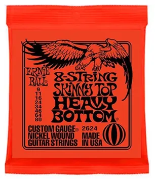 Ernie Ball Skinny Top Heavy Bottom 2624 8-String Nickel Set 09-80