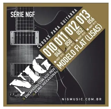NIG Encordoamento Flat NIG Guitarra 011.050 NGF Series NGF-811