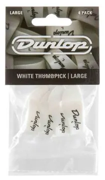Dunlop 9003P Thumbpicks, Player`s Pack, 4 pcs., white, L
