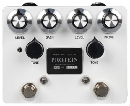 Browne Amplification The Protein V4 Dual Overdrive Pedal in White
