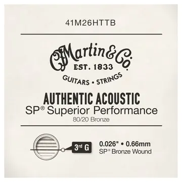 Martin Strings - Single AA-SP High Tensile Bronze 0.026