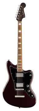Squier Paranormal Baritone Jazzmaster HH LRL Black PG Oxblood