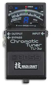 Pedal Boss Afinador Cromático TU 3W com Ligação para Vários Pedais Waza Floor Tuner