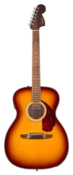 Fender California Deluxe Monterey E Acoustic-Electric Guitar, Walnut FB, Honey Sunburst