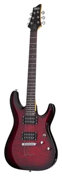 Schecter C-6 Plus See Thru Cherry Burst